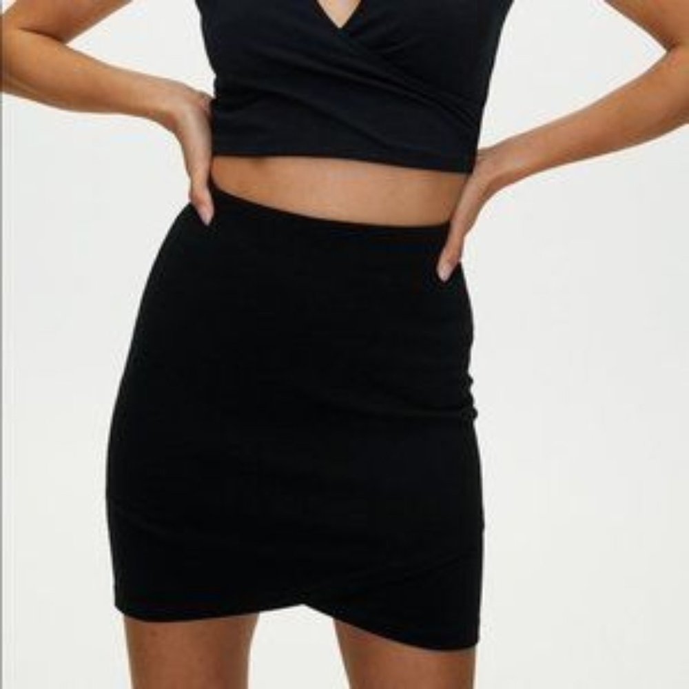 Teal Talula primrose bodycon mini skirt